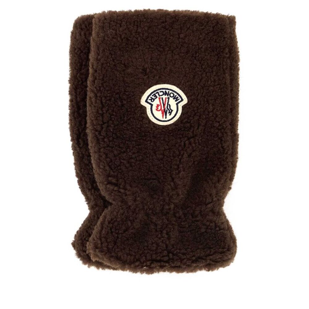 Moncler Men Brown Teddy Gloves